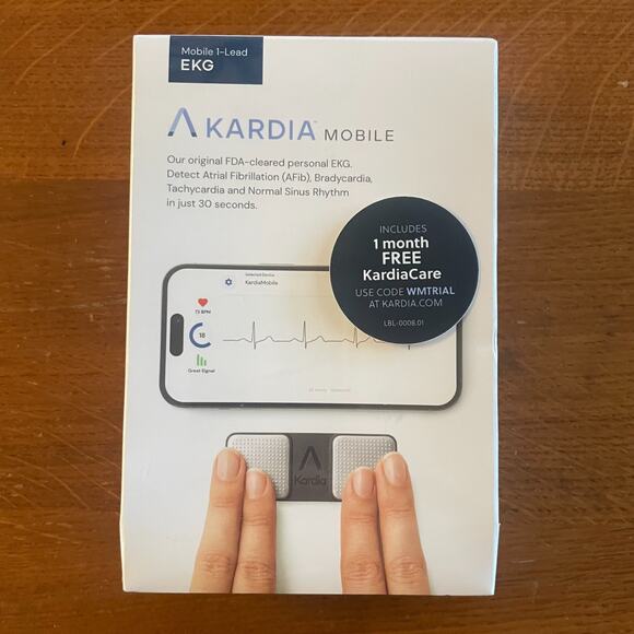 AliveCor KardiaMobile Mobile 1-Lead EKG - Smartphone Not Included - Must Use Own - Picture 1 of 5